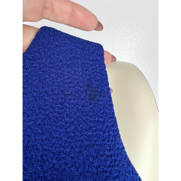 Black Halo Blue 2 Pc Mini Dress 0 Sanibel Skirt Set Pockets Crop Top Pleated - Picture 12 of 12